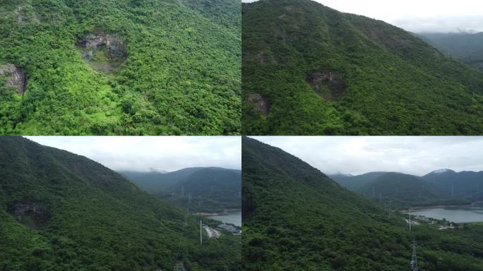 广东东莞：航拍银瓶山森林公园清溪景区
