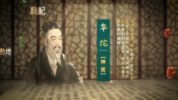 中国名医A2（ae模板）传统中医文化草药