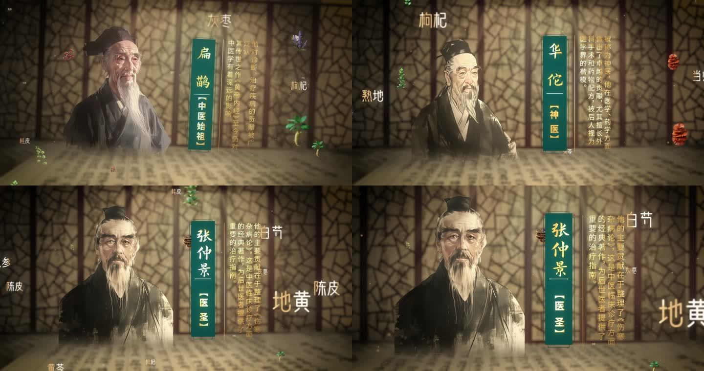 中国名医A2（ae模板）传统中医文化草药