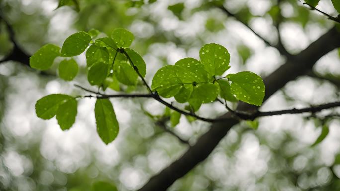 春天谷雨万物生长复苏春景AI