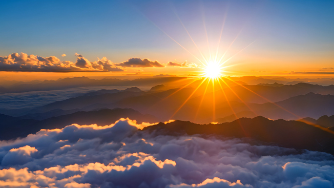 日出云海 太阳升起 阳光希望梦想