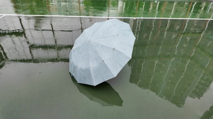 雨中伞：特写近景下的防雨利器