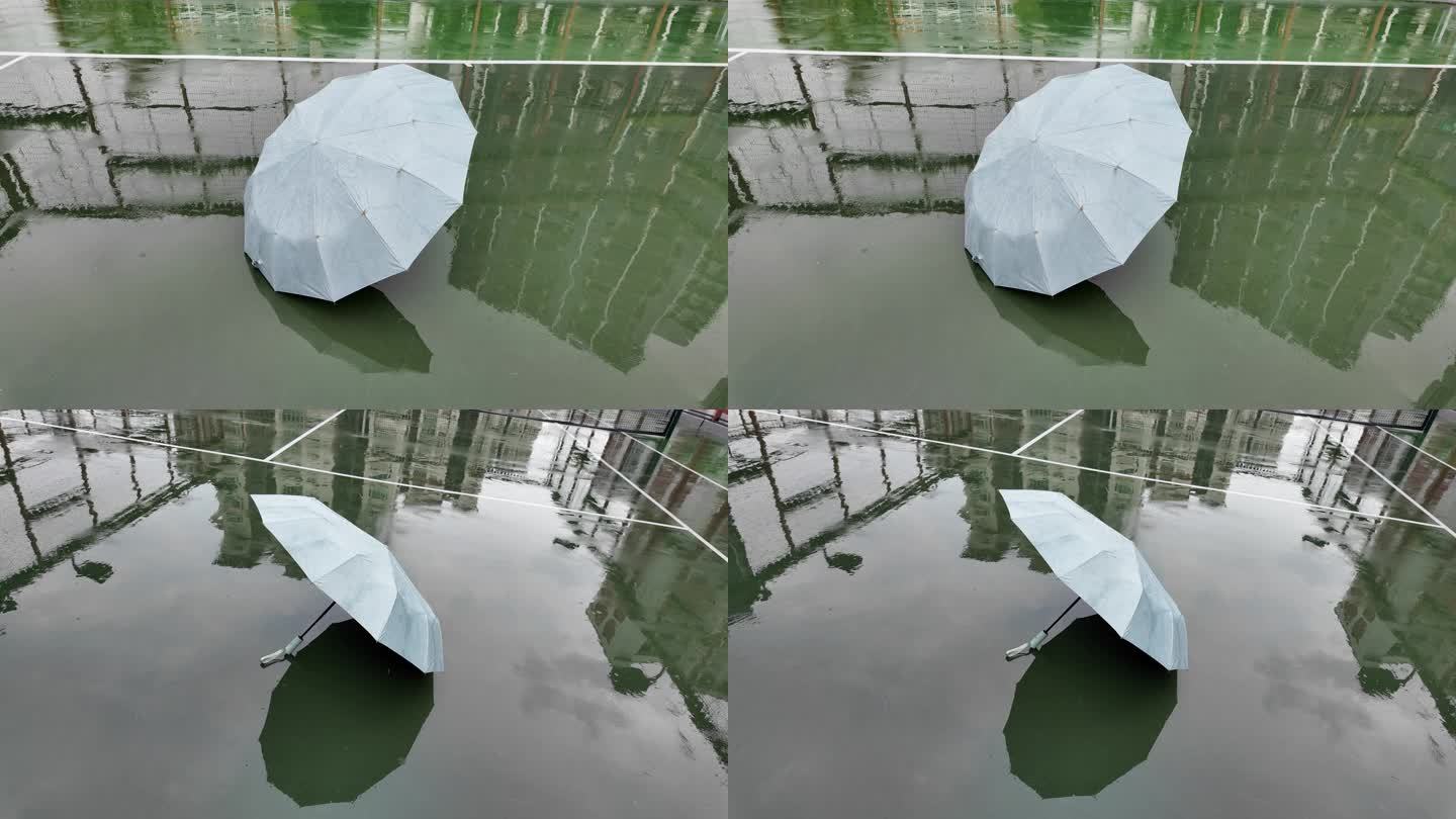 雨中伞：特写近景下的防雨利器