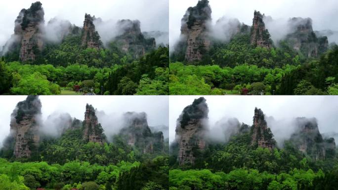 张家界国家森林公园大氧吧广场石峰