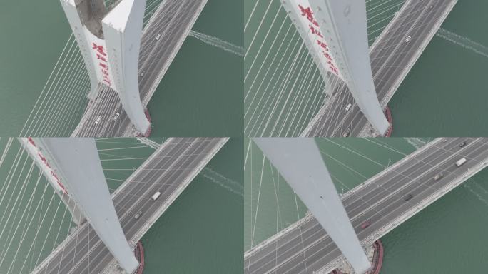 【4k】湛江海湾大桥 近景航拍