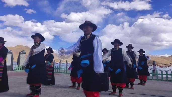 西藏人民藏民载歌载舞 民族舞蹈 2
