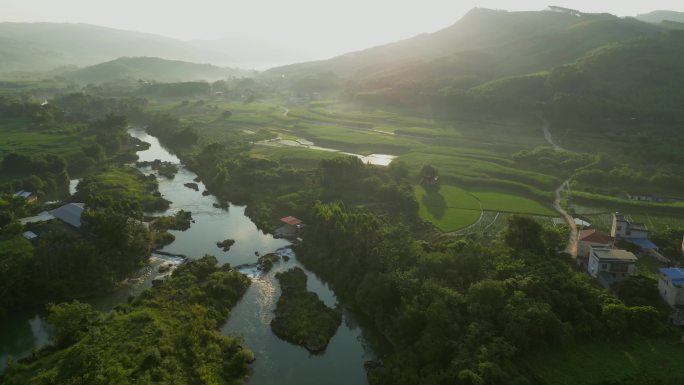 乡村河流自然风光