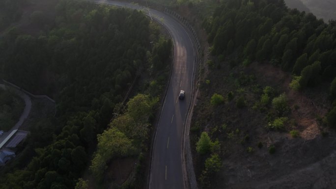 西安最美环山路西安秋名山秦岭山脉骊山日落