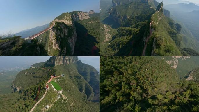 航拍五指山孙悟空雕像