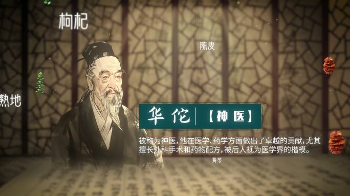 中国名医A3（ae模板）古代郎中传统养生