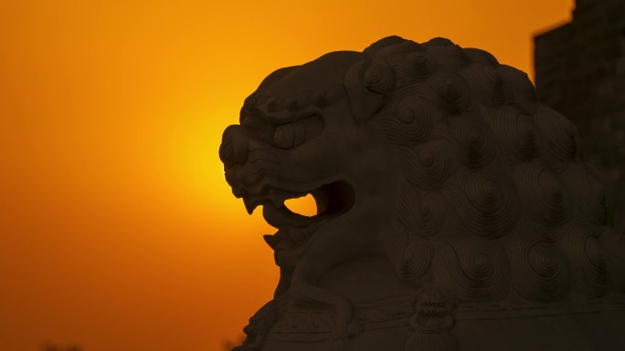 北京中轴线｜永定门雄狮食日