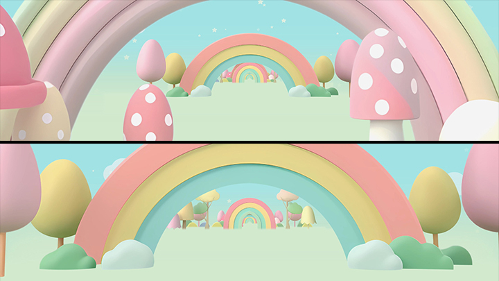 彩虹的约定-宽屏卡通背景