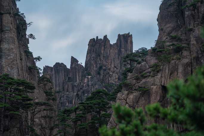 黄山延时光影素材