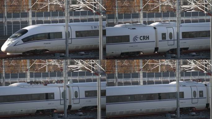 高铁火车高速列车铁路铁道进出站A49