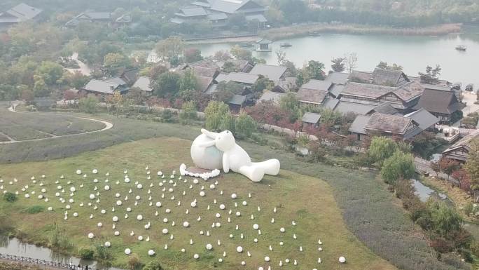 无锡拈花湾景区航拍