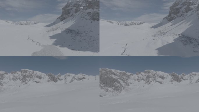 甘南迭部洛克之路航拍雪景DLOG