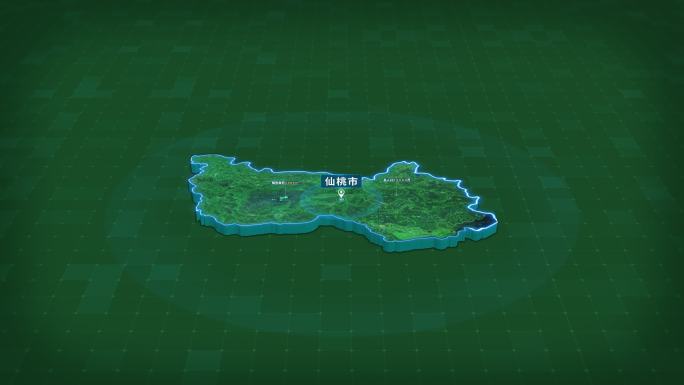 4K湖北省仙桃市面积人口区位地图信息展示