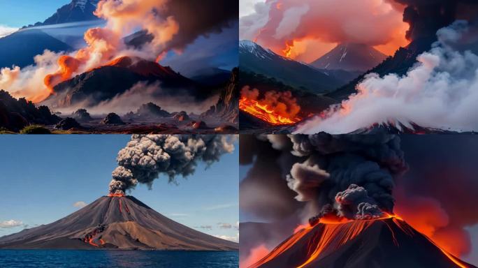火山爆发火山喷发
