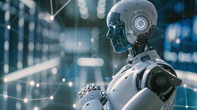AI人工智能机器人AI智能城市未来科技