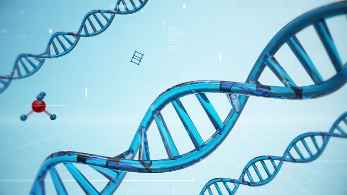DNA蓝色科技生物医药背景C4D工程