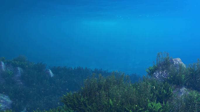 原创深蓝水底背景