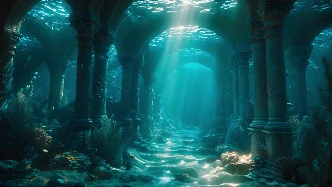 海底世界，海底建筑，海底宫殿