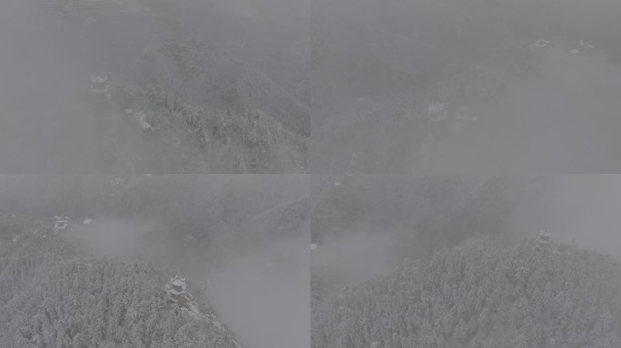 4K甘肃兰州兴隆山雪后航拍御三DLOG