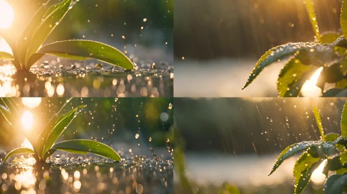 水滴阳光雨露