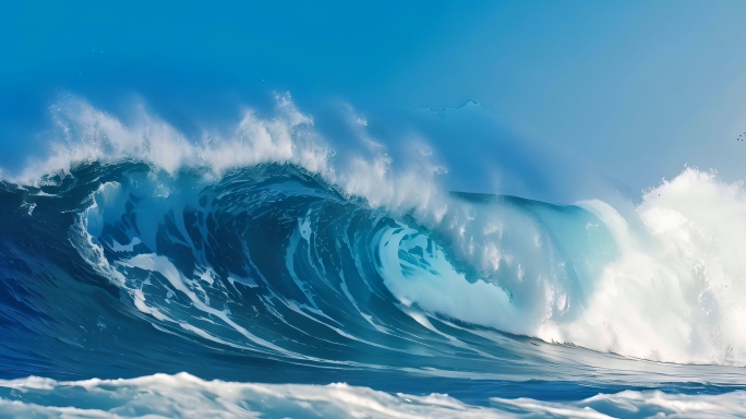 海浪巨浪 冲浪 浪花海洋气势磅礴波浪浪潮