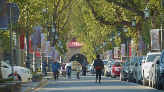 城市人文烟火气太原老街景城市日常生活