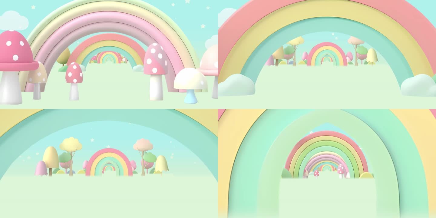 彩虹的约定-卡通可爱LED大屏