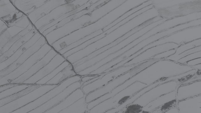 4K甘肃兰州榆中县马坡雪景航拍DLOG