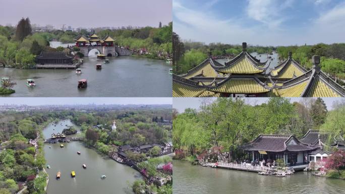【原片】春分扬州瘦西湖白塔二十四桥风景区