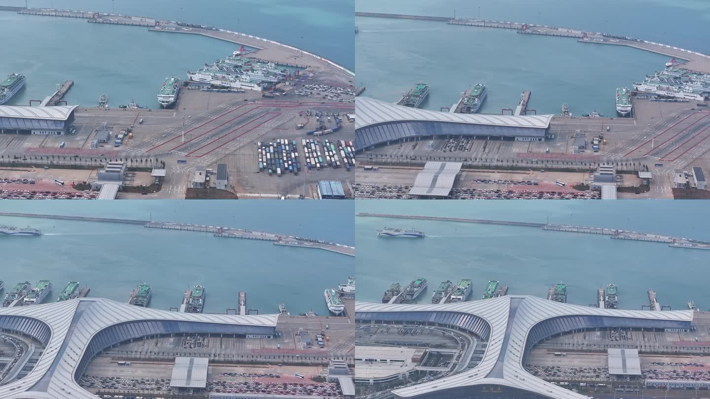 4K-Log-航拍海口市新海港码头