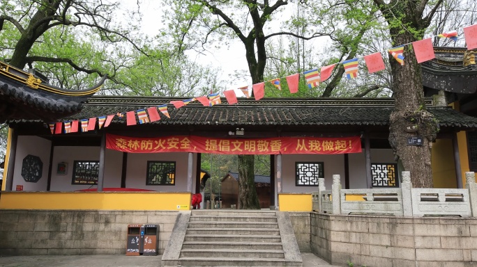 春天常熟虞山藏海寺古建筑风光