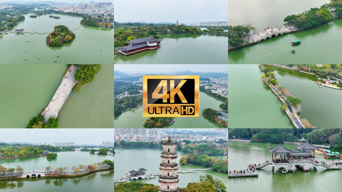 【4K】惠州西湖地标旅游航拍风景宣传片