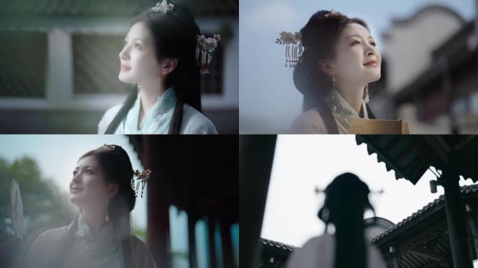 古风美女 汉服美女 古装美女 古风建筑
