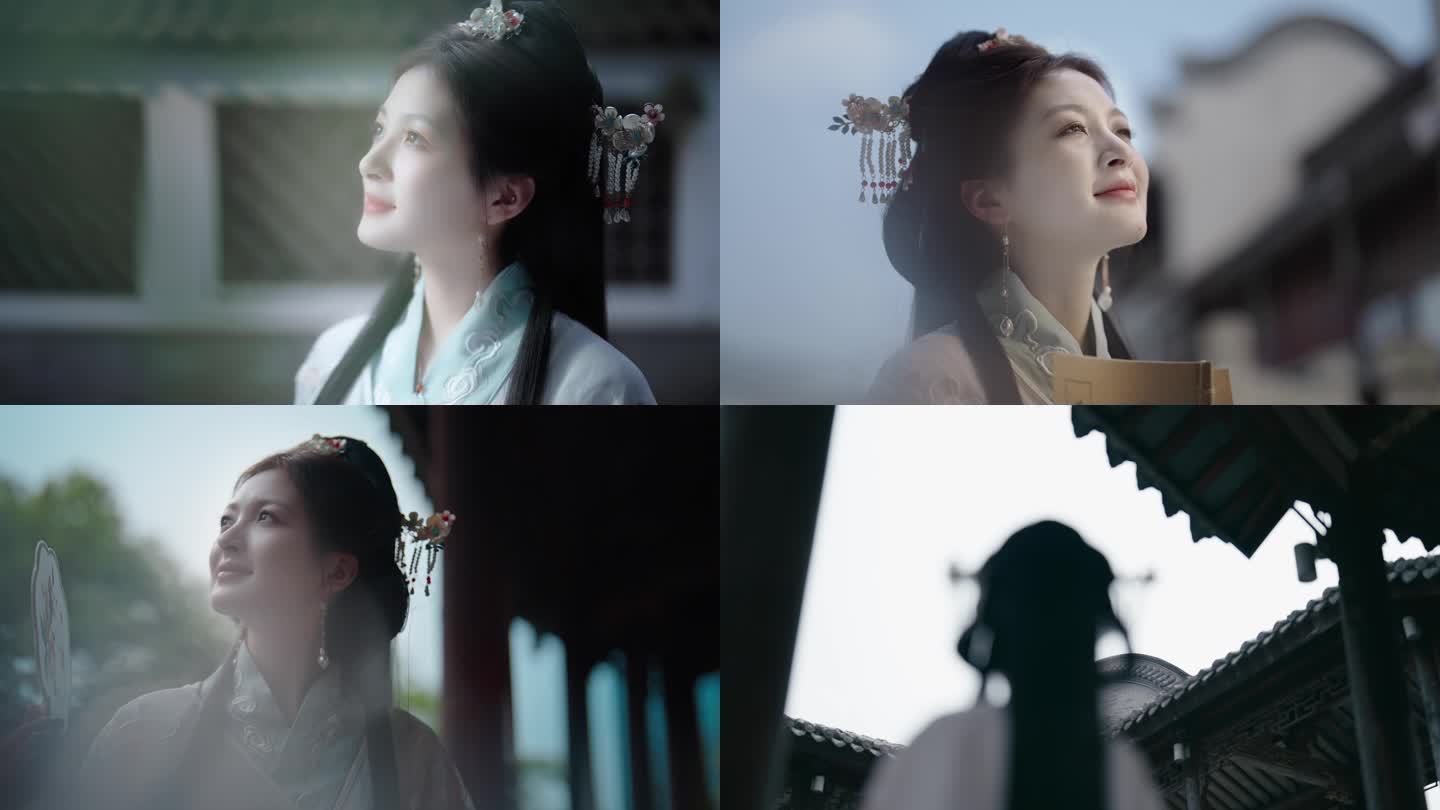 古风美女 汉服美女 古装美女 古风建筑