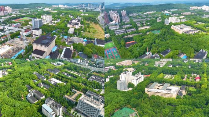 湖北武汉洪山区珞瑜路华中科技大学航拍校园