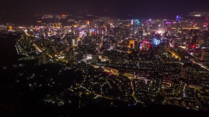 8K兰州城市天际线城市全景风光夜景航拍