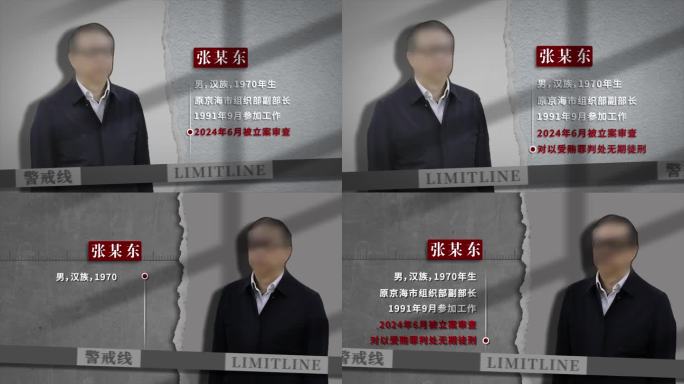 反腐警示纪委犯罪嫌疑人介绍AE模板