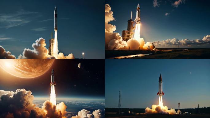 （合集）火箭发射升空大国重器航天航空探索