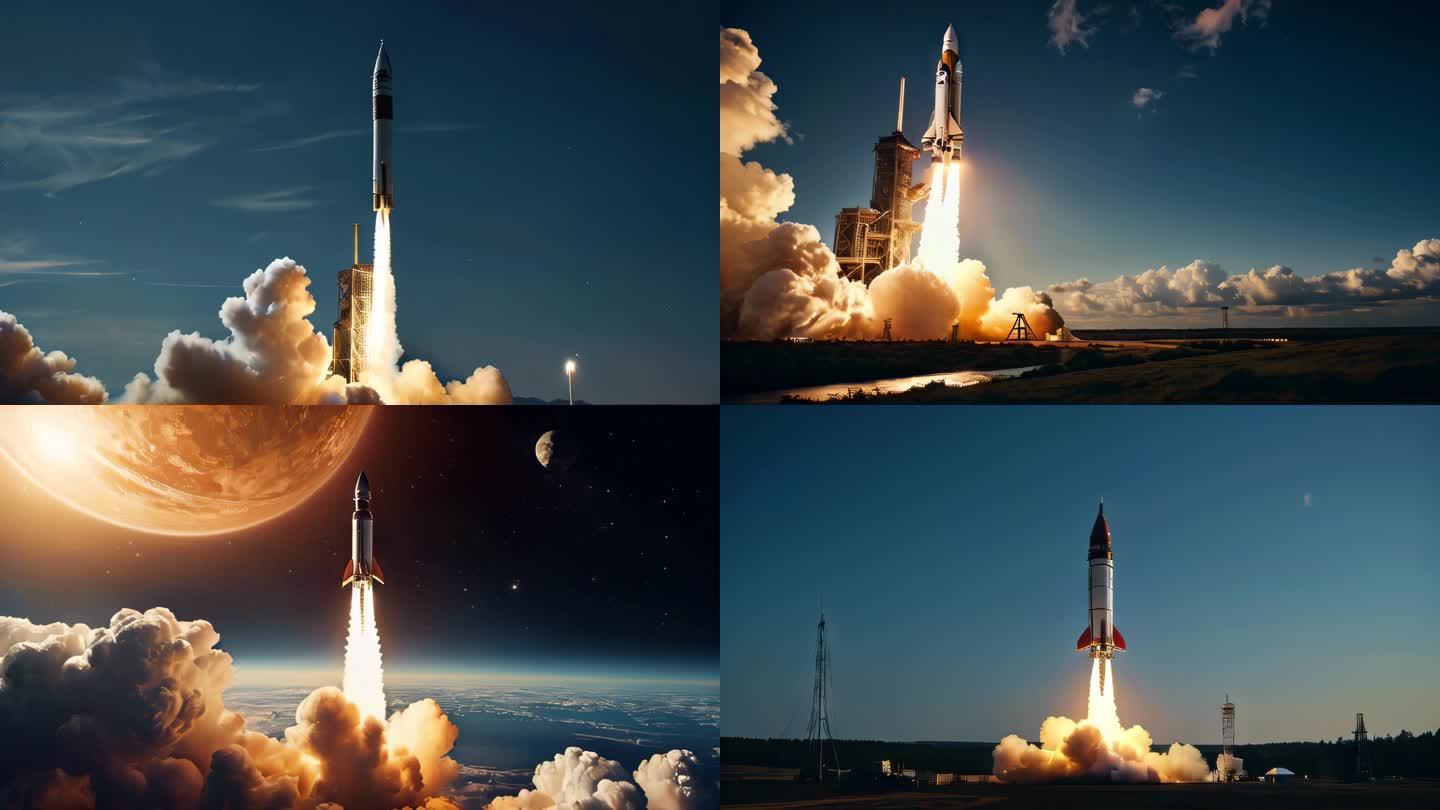 （合集）火箭发射升空大国重器航天航空探索