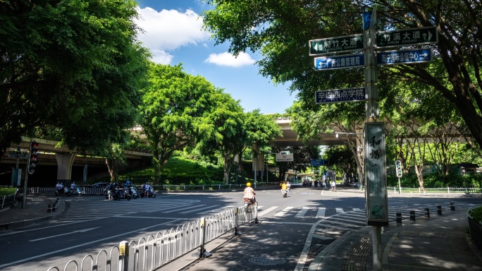 南宁城市交通车流延时