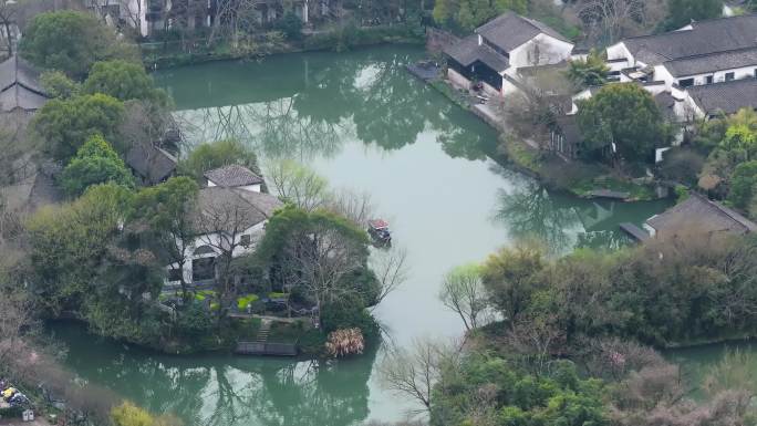 杭州西溪湿地春天美景航拍