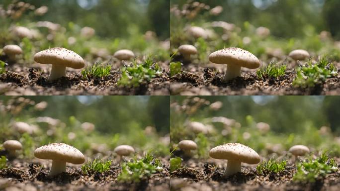 真菌蘑菇生长