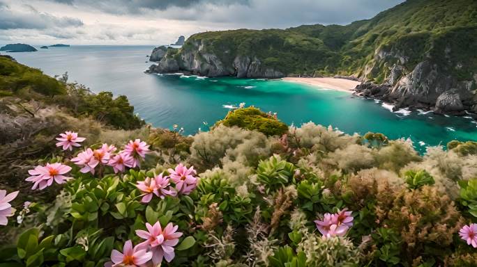 岛屿自然风景山川河流河水
