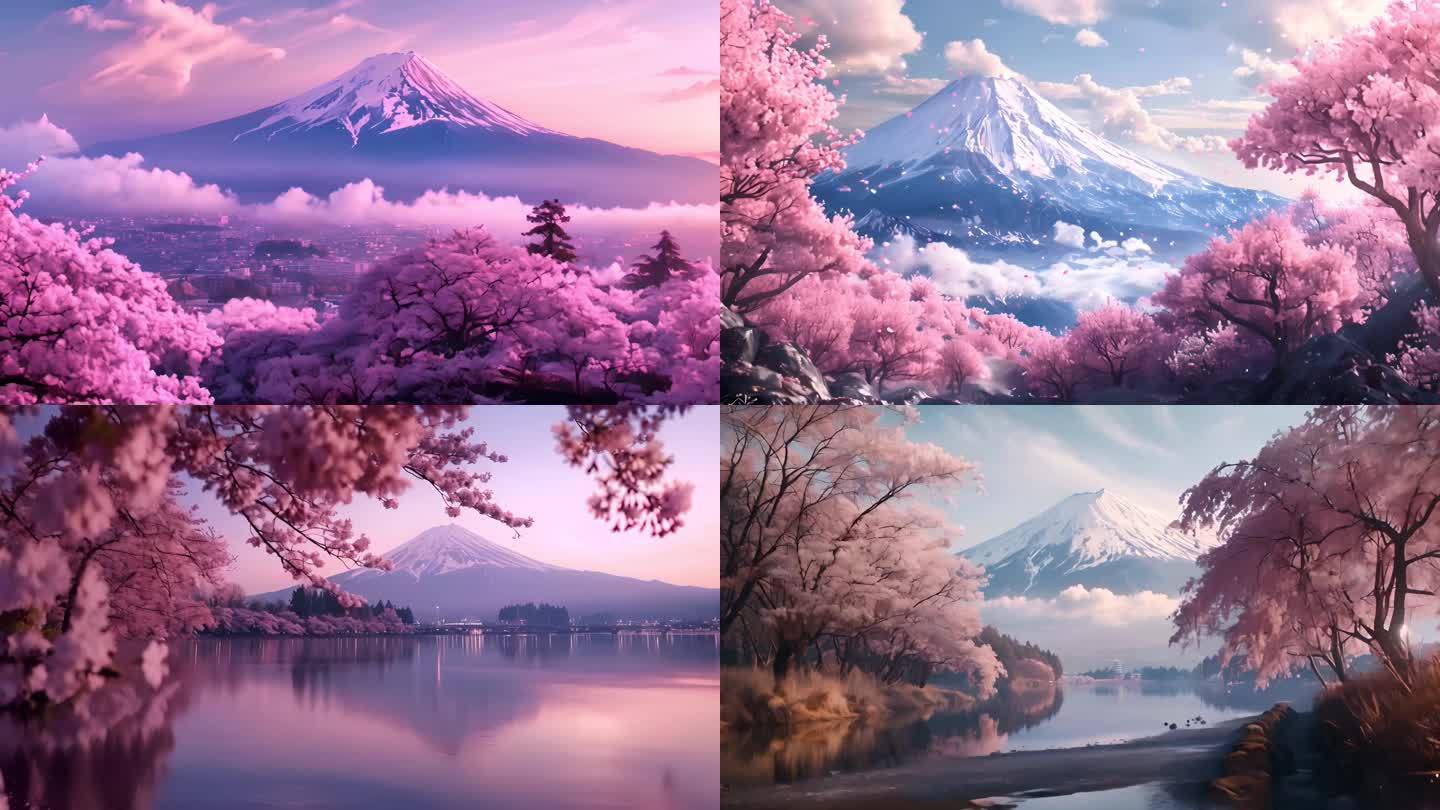 富士山 樱花