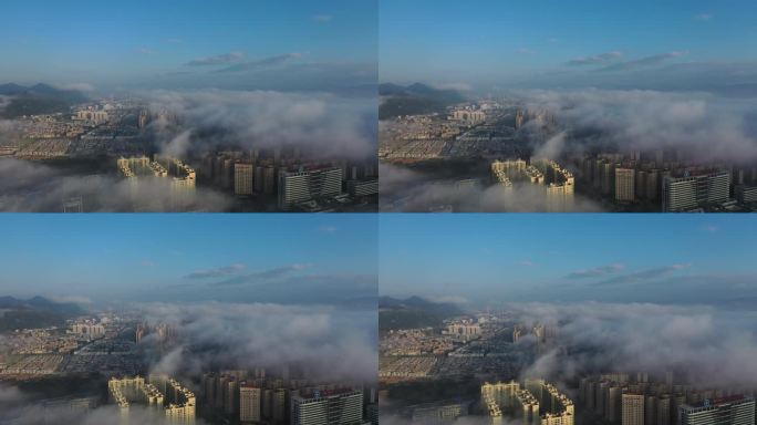 云雾城市航拍宣传城市形象宣传视频