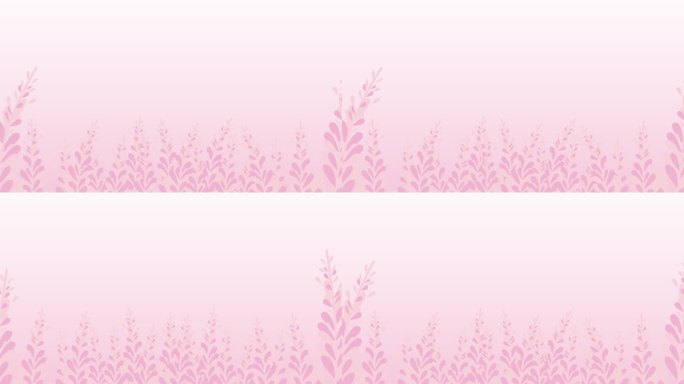 浅粉红色花朵树叶极简背景